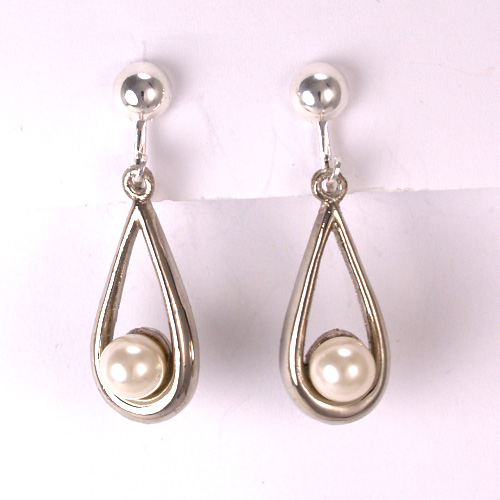 Asmara-Silver-Pearl-Clip-On-Earrings